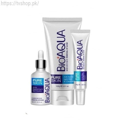 BIOAQUA 3 Pcs Anti Acne Removal Face Care in Pakistan